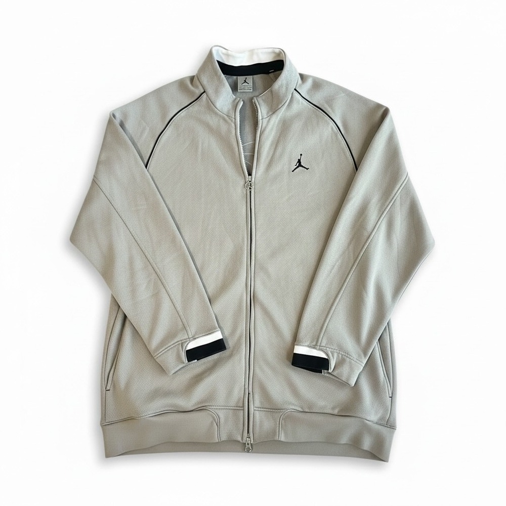 Nike Air Jordan Jumpman Full Zip Jacket Mens XL Gray Vintage Track Top